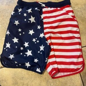 Cat & Jack Star and Stripe Kids Swim Shorts. Sz 16